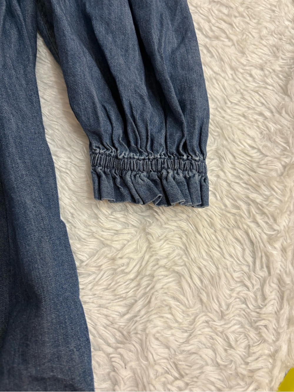 Gap Western Denim Dress Boho
Chic Smocked Ruched PuffLong
Sleeve Womens Large - Picture 4 of 12
